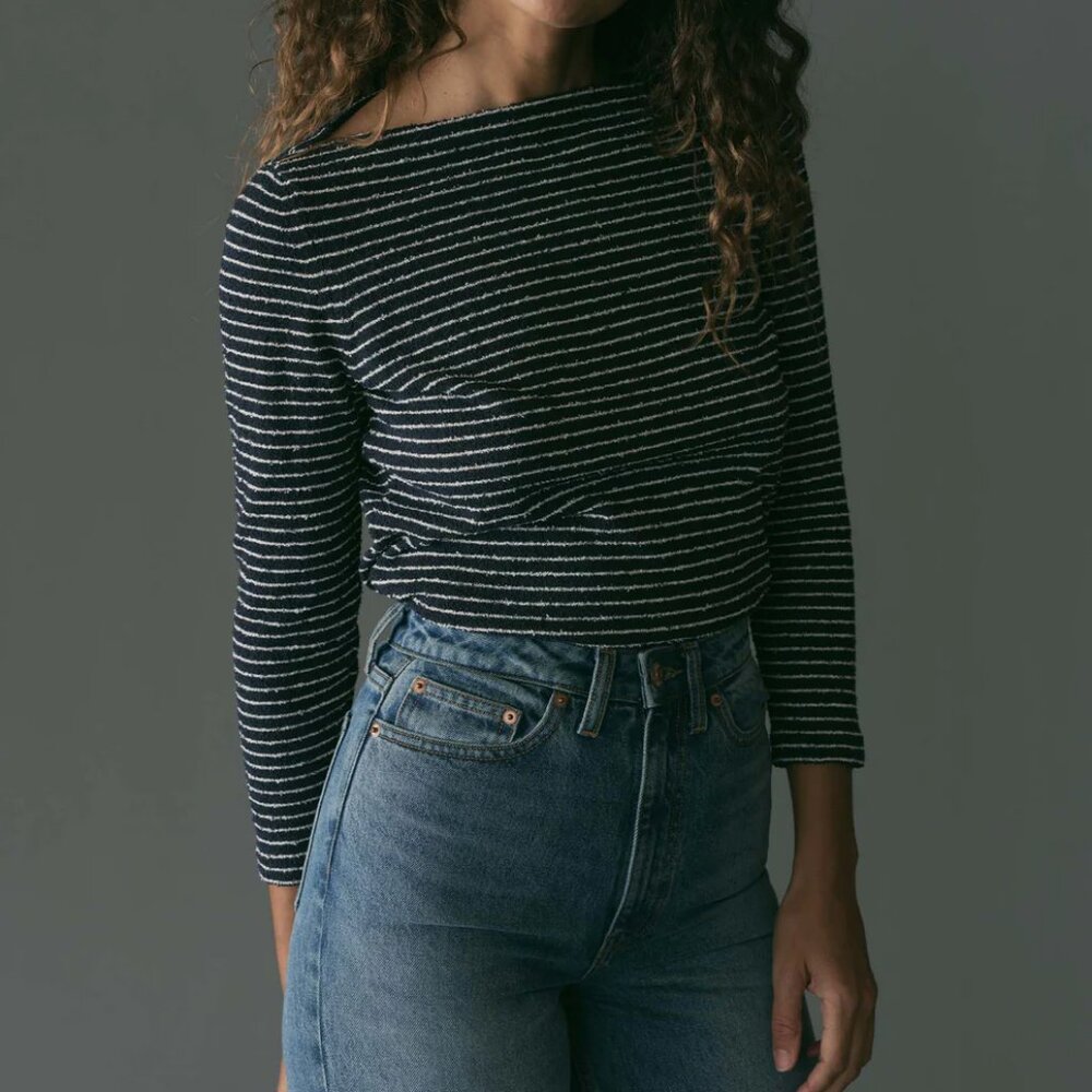 Arlana Knit Tee in Riviere Stripe S